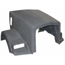 HOOD, KENWORTH T800 MODELS, METTON REPLACEMENT, 61.5", CURVED WINDSHIELD
