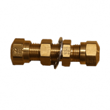 BULKHEAD UNION BRASS COMPRESSION FITTING