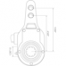 SLACK ADJUSTER, MANUAL, 4.5" - 5.5"